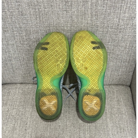 Nike Kobe 10 Elite Elevate Size 9 Wolf Gray 718763-041 Grey Green - Picture 7 of 9